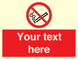 Custom No E-cigarettes / Vaping Sign